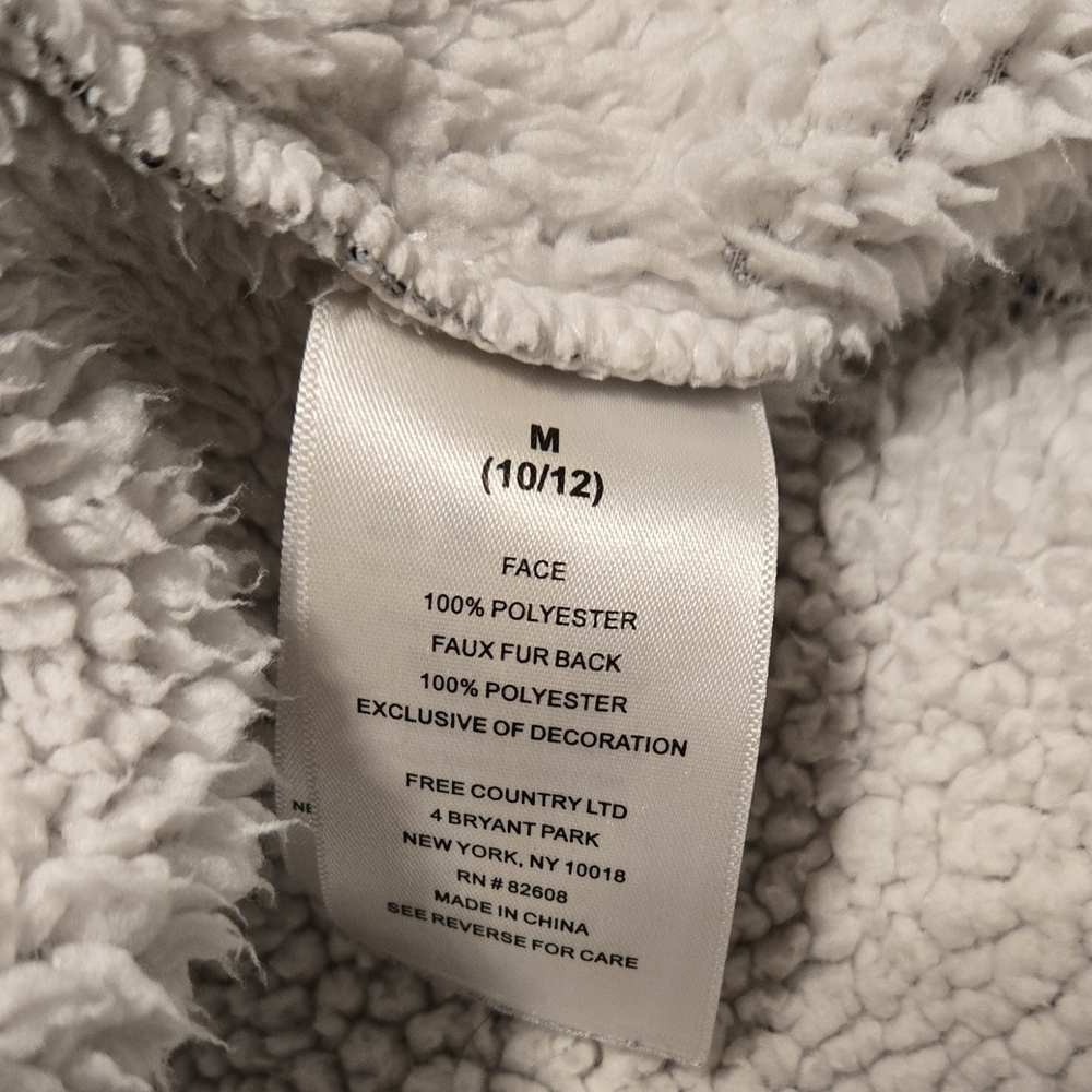 Free Country Jacket Gray Sherpa Womens Sz M - Picture 5 of 6